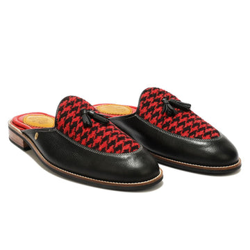 Red Houndstoth_ Mules_ for Men (discontinued)